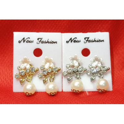 AS2227 - Anting-Anting Flower Gantung Mutiara